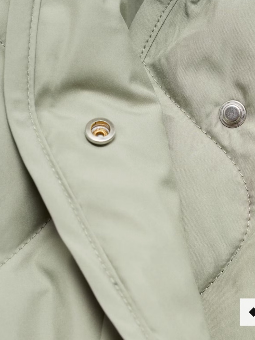 Mango Oversized Quilted Anorak Sage - Picture 6 of 15